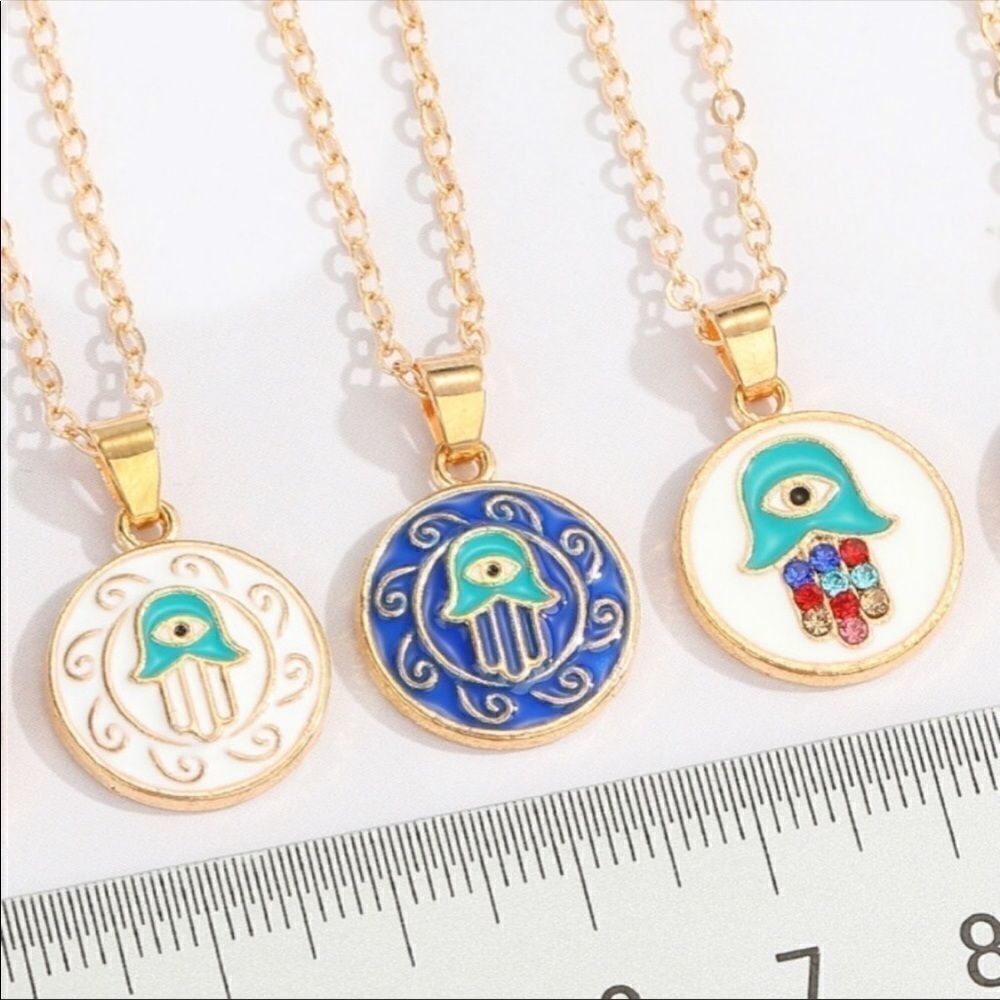 Necklace Hamsa Rhinestone Zinc Alloy Acrylic Cute Versatile plus Ipsy new bag